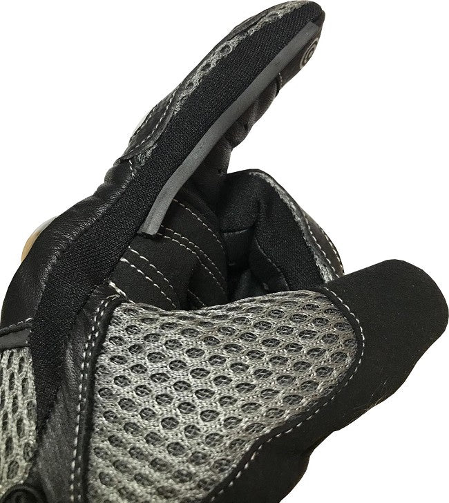 GUANTES DE VERANO PARA MOTORISTAS EN PIEL, MALLA Y FIBRA DE CARBONO