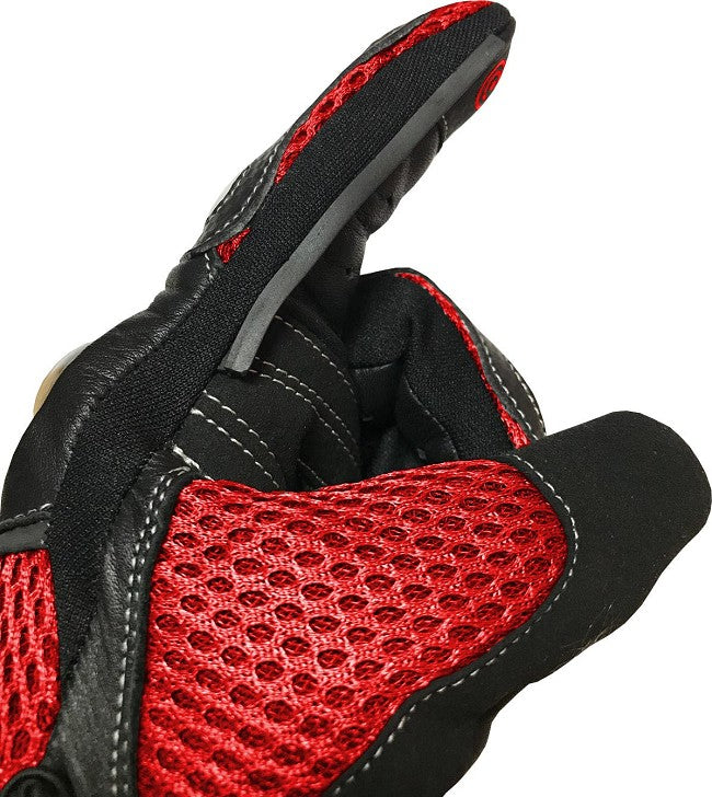 GUANTES DE VERANO PARA MOTORISTAS EN PIEL, MALLA Y FIBRA DE CARBONO (3)