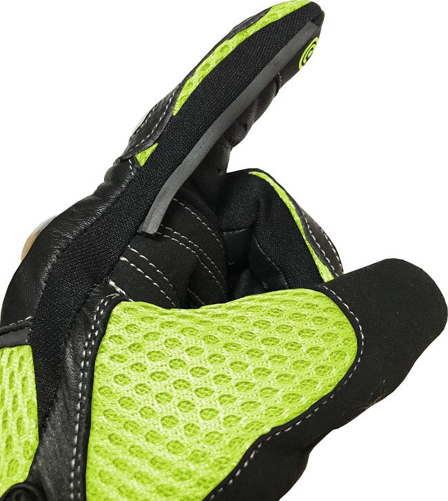 GUANTES DE VERANO PARA MOTORISTAS EN PIEL, MALLA Y FIBRA DE CARBONO (5)