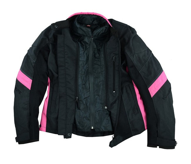 REF:IRIS FUCSIA CHICASCHAQUETA PERFORADA DE CHICAS PARA VERANO CON FORRO IMPERMEABLE EXTRAIBLE