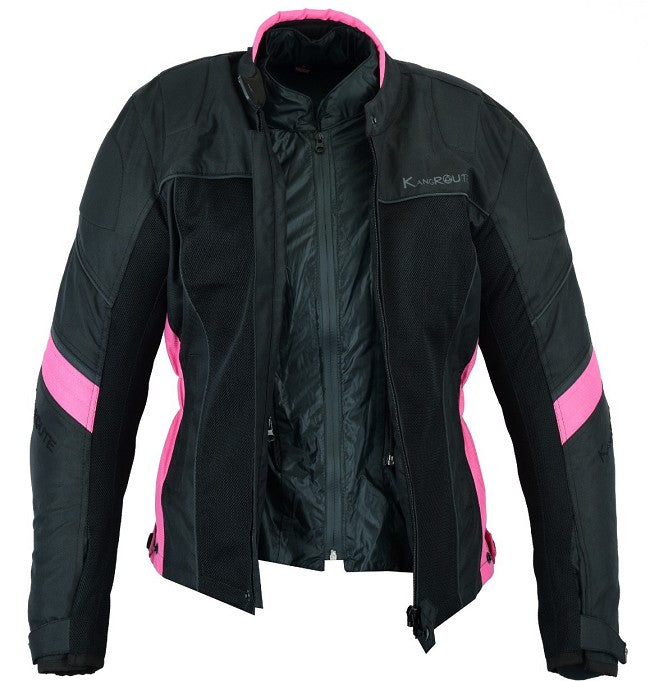 REF:IRIS FUCSIA CHICASCHAQUETA PERFORADA DE CHICAS PARA VERANO CON FORRO IMPERMEABLE EXTRAIBLE