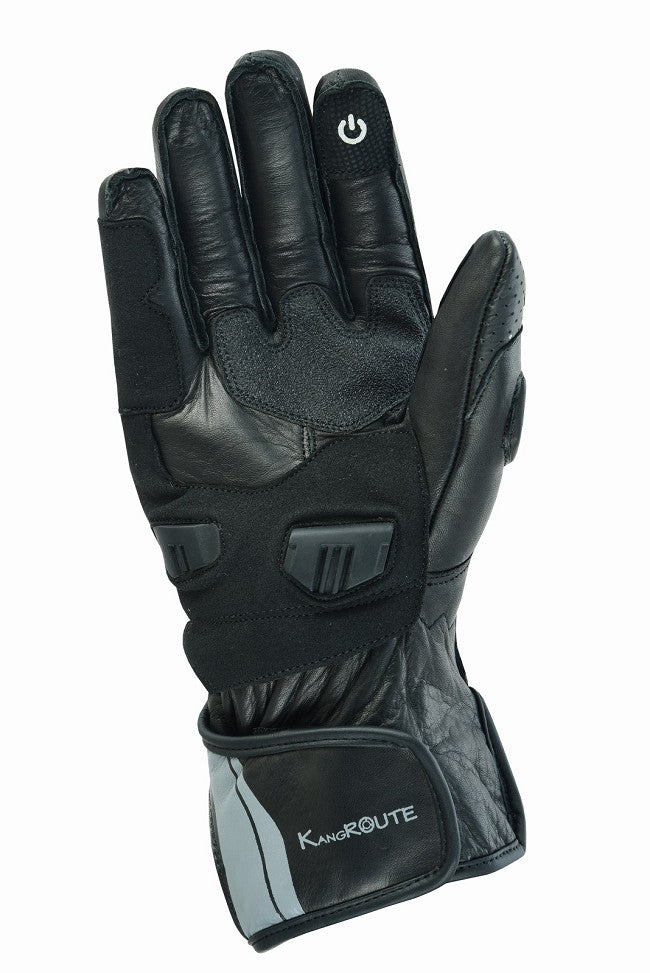 GUANTES MOTO RACING EN PIEL ANILINA CON PROTECCIONES DE ACERO INOXIDABLE