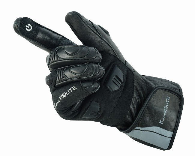 GUANTES MOTO RACING EN PIEL ANILINA CON PROTECCIONES DE ACERO INOXIDABLE