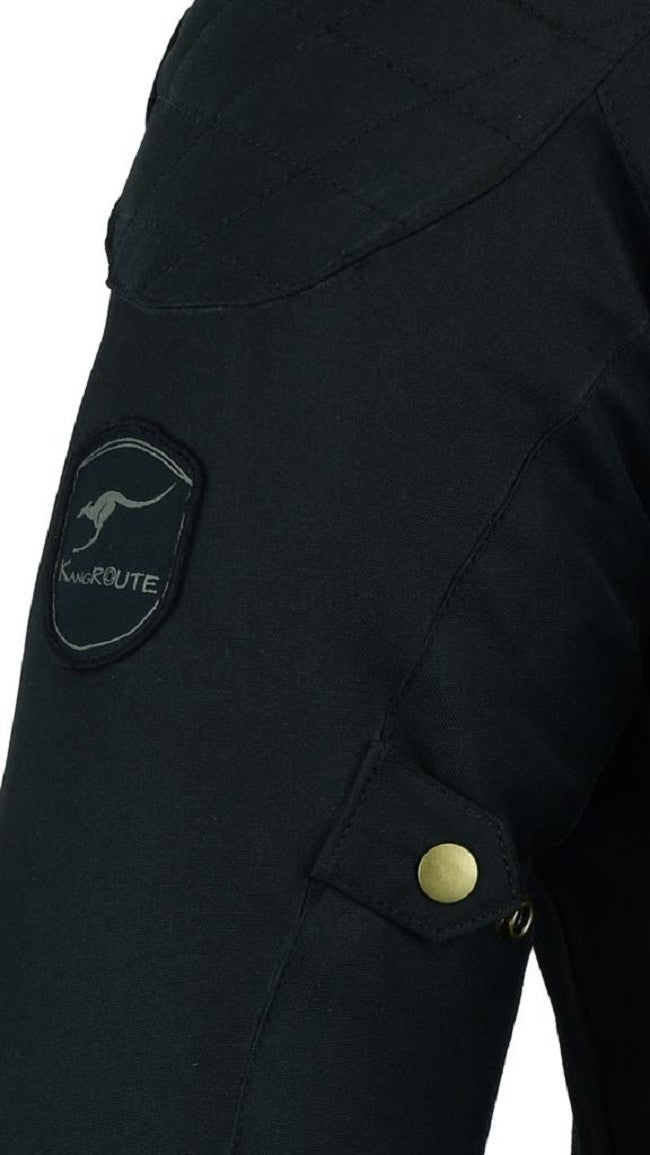 REF:URBAN STYLER NEGROCHAQUETA URBANA DE MOTO UNISEX EN TEXTIL IMPERMEABL, TÉRMICO CON PROTECCIONES C.E.