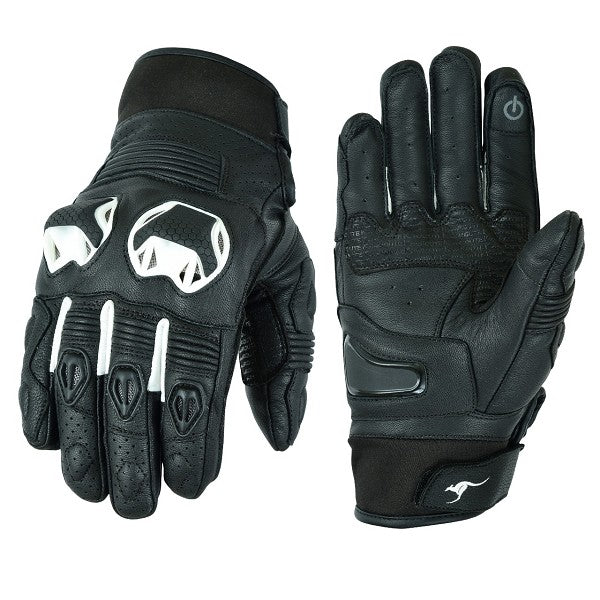 GUANTES DE MOTO RACING EN PIEL ANILINA CON PROTECCIONES TPU (1)