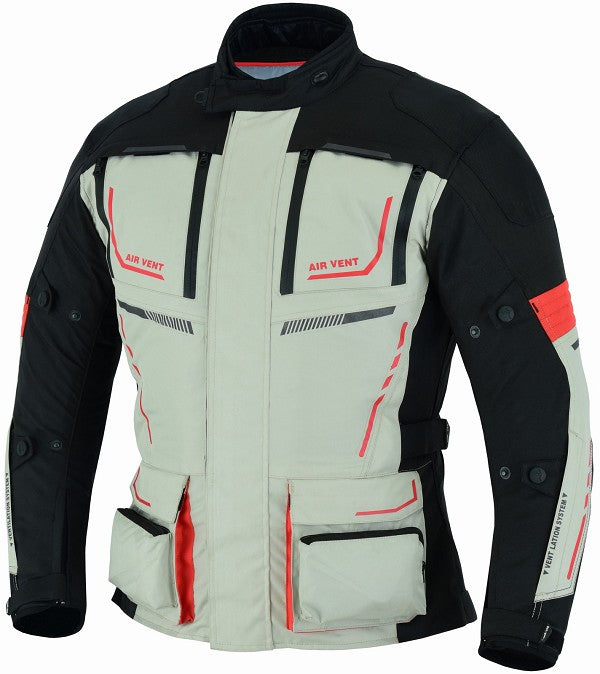 REF:TITAN ROJO 4SEASONCHAQUETA DE MOTO CUATRO ESTACIONES ( 4SEASON ) TRICAPA TIPO 3/4