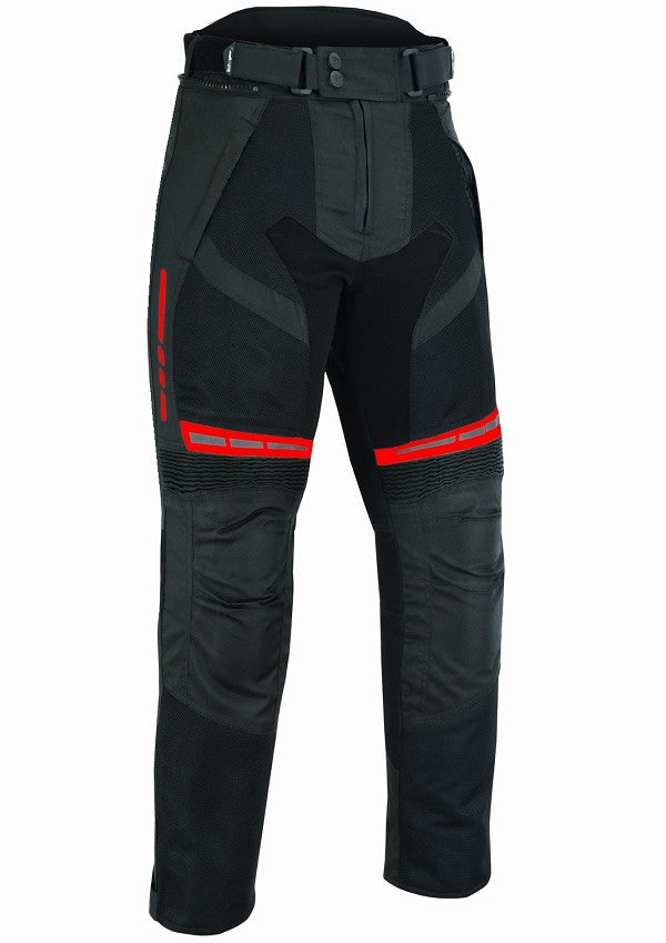PANTALON DE MOTO PERFORADO DE VERANO UNISEX CON FORRO IMPERMEABLE EXTRAIBLE Y PROTECCIONES CE (2)