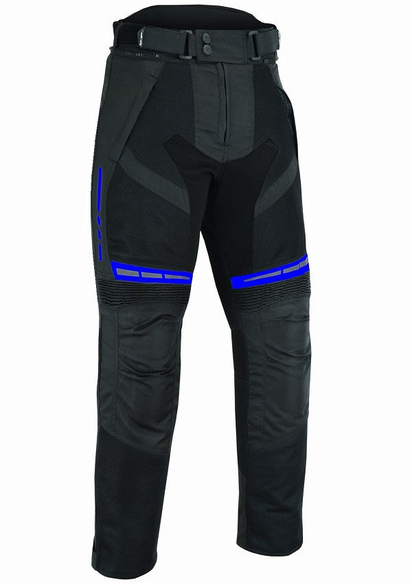 PANTALON DE MOTO PERFORADO DE VERANO UNISEX CON FORRO IMPERMEABLE EXTRAIBLE Y PROTECCIONES CE (3)