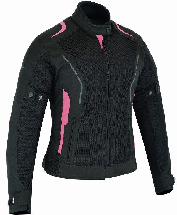 REF:Diana Fucsia Rosa MujerCHAQUETA DE VERANO MUJER CON PROTECCIONES C.E. Y FORRO IMPERMEABLE EXTRAIBLE