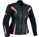 REF:AFRODITA FUCSIA ROSACHAQUETA DE MOTO EN CUERO PARA CHICAS CON PROTECTORES C.E