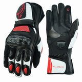 GUANTES DE MOTO EN PIEL ANILINA CON PROTECCIONES CARBONO Y ACERO INOXIDABLE