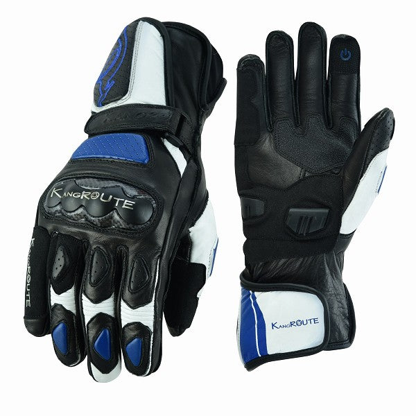 GUANTES DE MOTO EN PIEL ANILINA CON PROTECCIONES CARBONO Y ACERO INOXIDABLE (1)