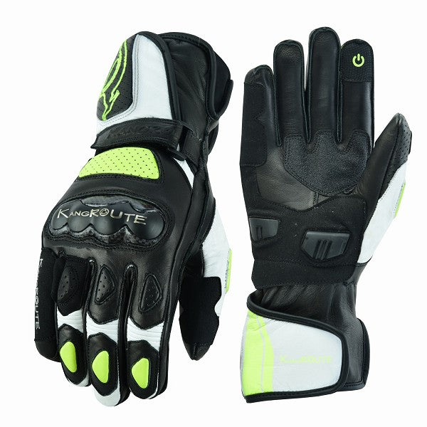 GUANTES DE MOTO EN PIEL ANILINA CON PROTECCIONES CARBONO Y ACERO INOXIDABLE (4)