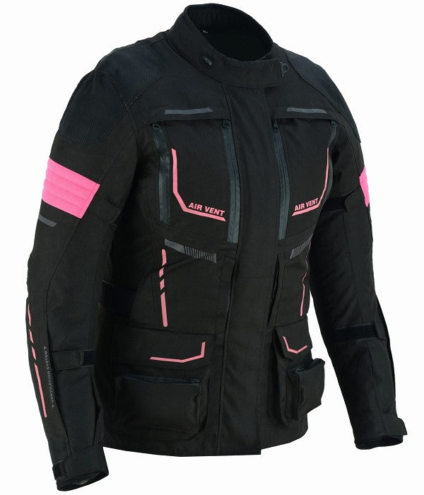 REF:TITAN FUCSIA ROSA 4SEASONCHAQUETA DE MOTO MUJER CUATRO ESTACIONES 4SEASON TRICAPA TOURING 3/4