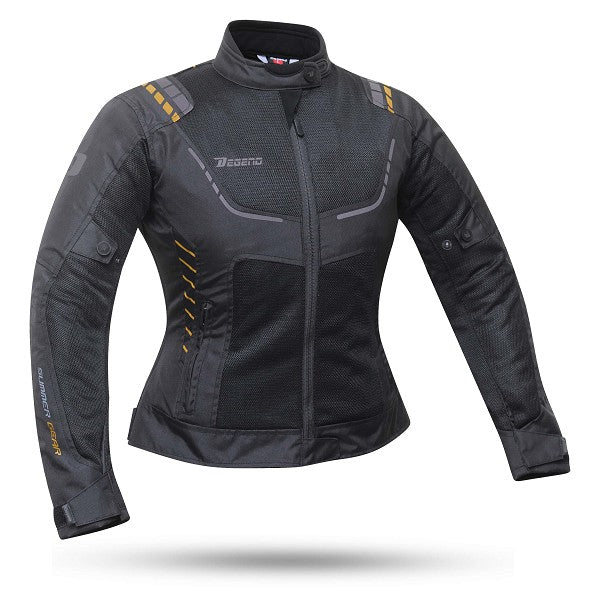 REF:DEGEND BREEZE MUJER VERANO NEGRA Y GOLD.CHAQUETA DEGEND BREEZE MUJER VERANO NEGRA Y GOLD.