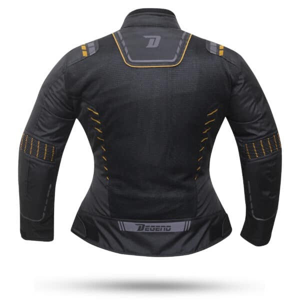 REF:DEGEND BREEZE MUJER VERANO NEGRA Y GOLD.CHAQUETA DEGEND BREEZE MUJER VERANO NEGRA Y GOLD.