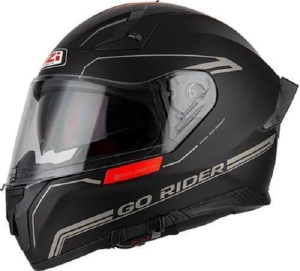 REF:CASCO NZI GO RIDER STREAM DUO SOLID NOUVEAU BLACK&RED MATTCASCO NZI GO RIDER STREAM DUO SOLID NOUVEAU BLACK&RED MATT