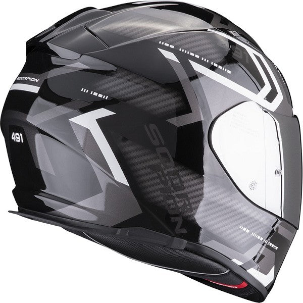 REF:SCORPION EXO-491 SPIN BLACK-WHITESCORPION EXO-491 SPIN BLACK-WHITE
