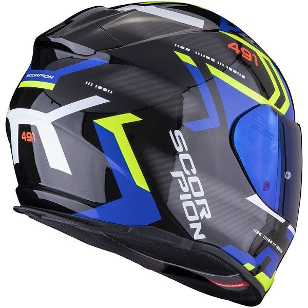 REF:SCORPION EXO-491 SPIN BLACK-BLUE-NEON YELLOWSCORPION EXO-491 SPIN BLACK-BLUE-NEON YELLOW