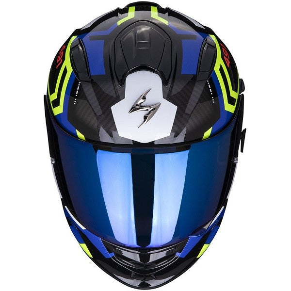 REF:SCORPION EXO-491 SPIN BLACK-BLUE-NEON YELLOWSCORPION EXO-491 SPIN BLACK-BLUE-NEON YELLOW