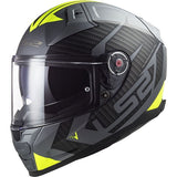 CASCO LS2 FF811 VECTOR II SPLITTER MATT TITANIUM H-V YELLOW