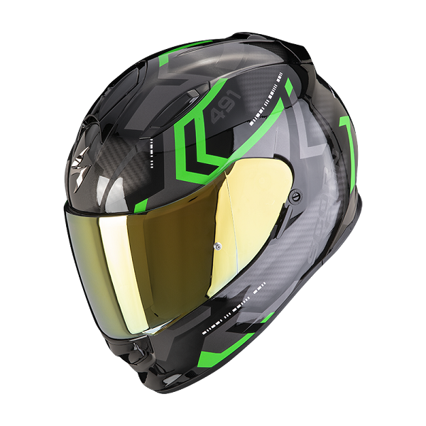 REF:SCORPION EXO-491 SPIN BLACK GREENSCORPION EXO-491 SPIN BLACK GREEN