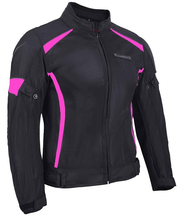 REF:SUMMER LADY PINK BLACKCHAQUETA DE CHICAS DE MOTO PARA VERANO CON PROTECCIONES CE