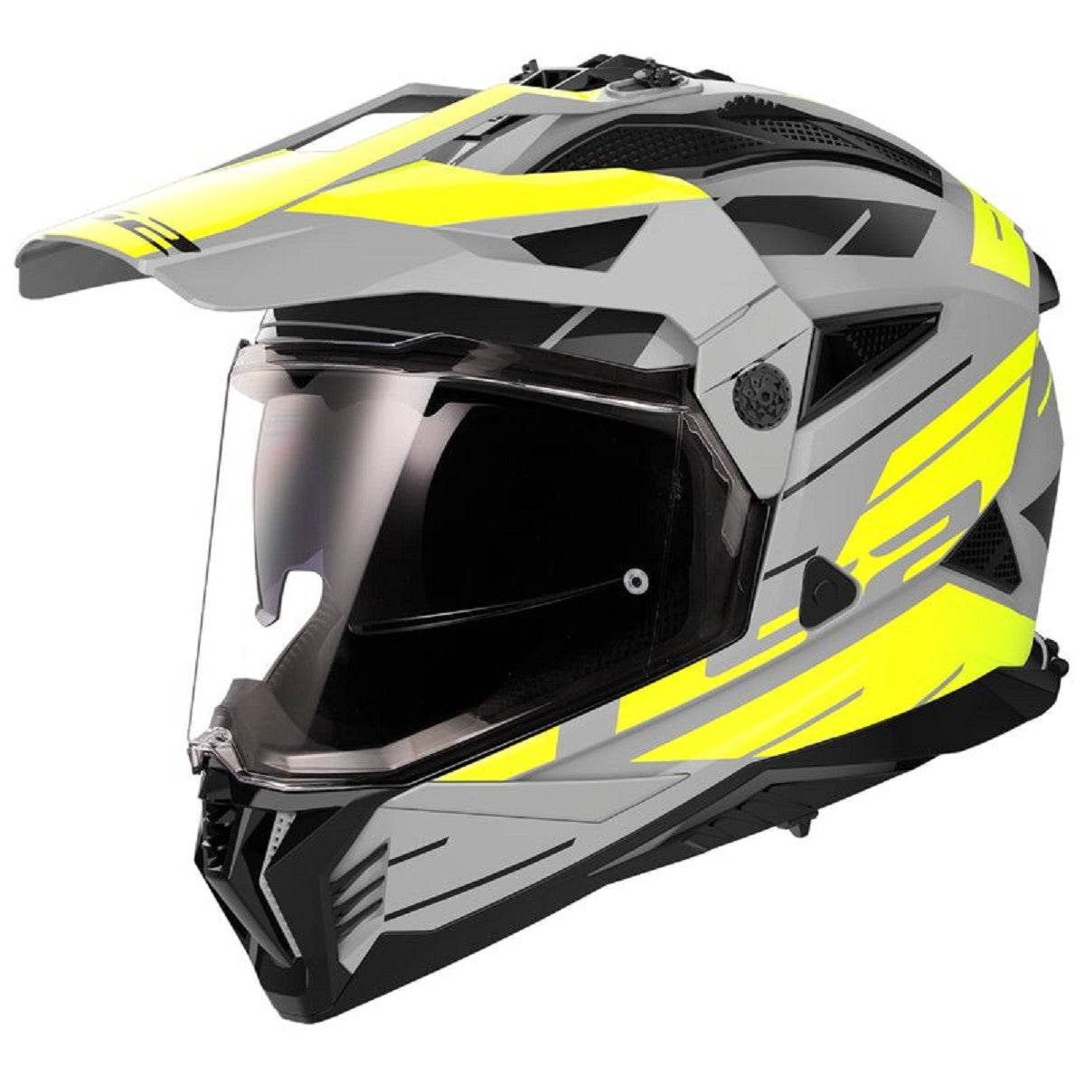 CASCO LS2 MX702 PIONEER II NAMIB Matt Grey H-V Yellow