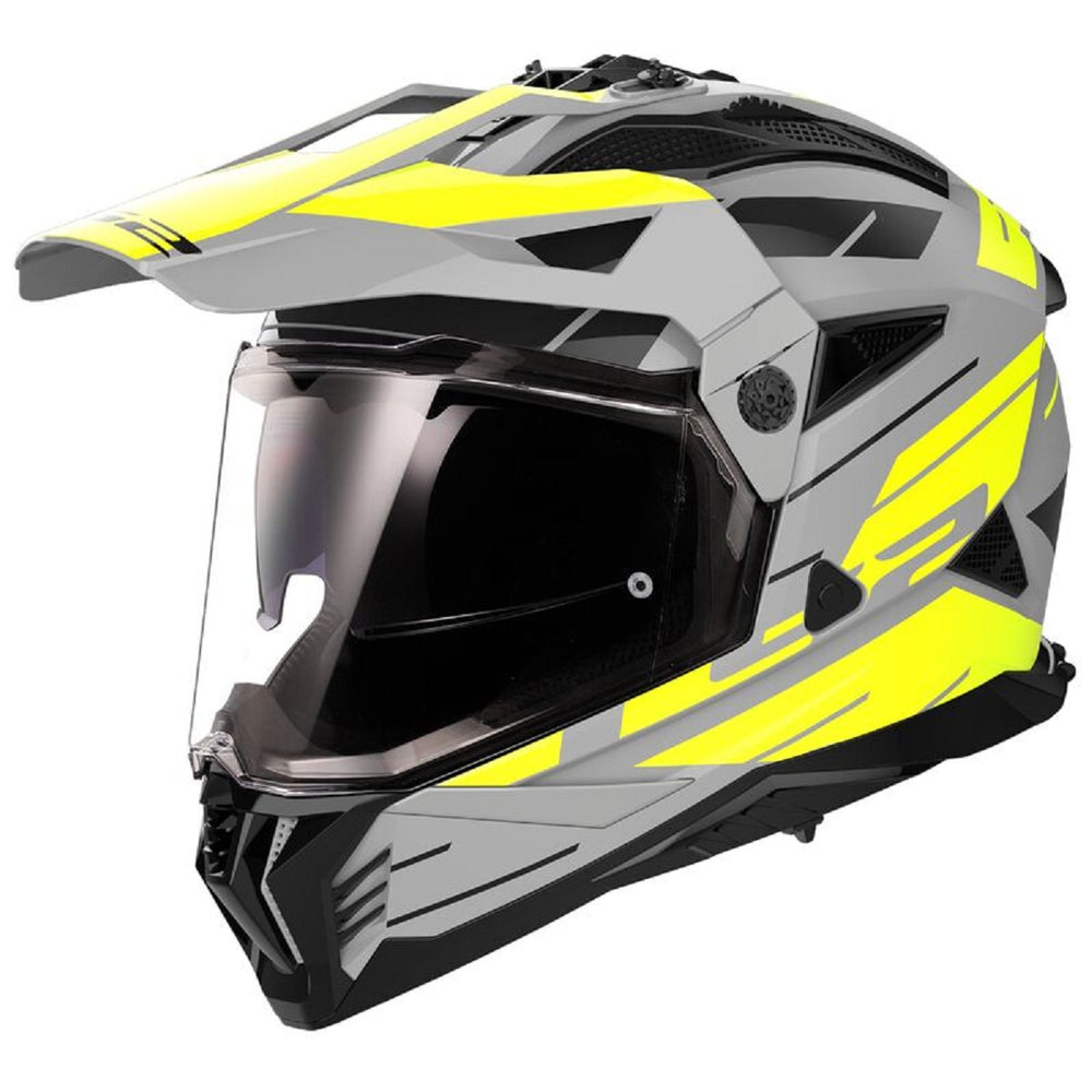 CASCO LS2 MX702 PIONEER II NAMIB Matt Grey H-V Yellow