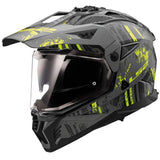 REF:CASCO LS2 MX702 PIONEER II CRAZY Matt Black Grey H-V YellowCASCO LS2 MX702 PIONEER II CRAZY Matt Black Grey H-V Yellow