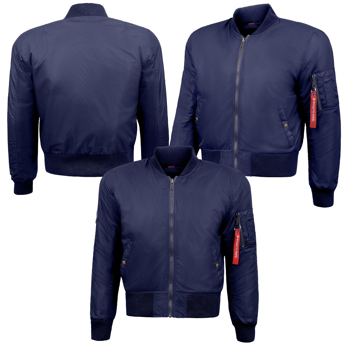 CAZADORA DE MOTO BOMBER EN 100% NAYLON UNISEX, IMPERMEABLE, TRANSPIRABLE Y TÉRMICO CON PROTECTORES C.E. EN 1621 NIVEL 2 (1)