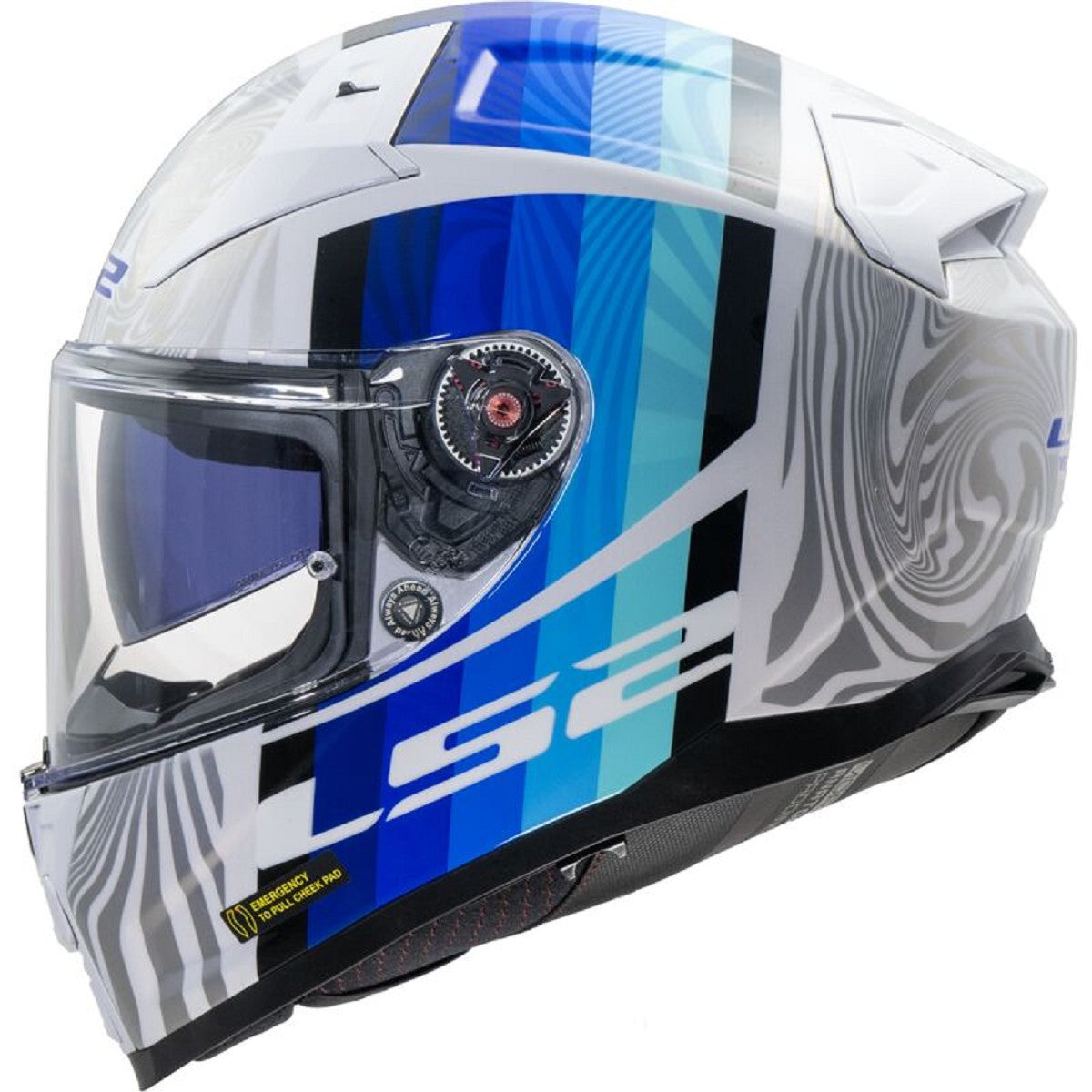 REF:LS2 FF811 VECTOR II FREEDOM Gloss White Silver FIBRA DE VIDRIOLS2 FF811 VECTOR II FREEDOM Gloss White Silver