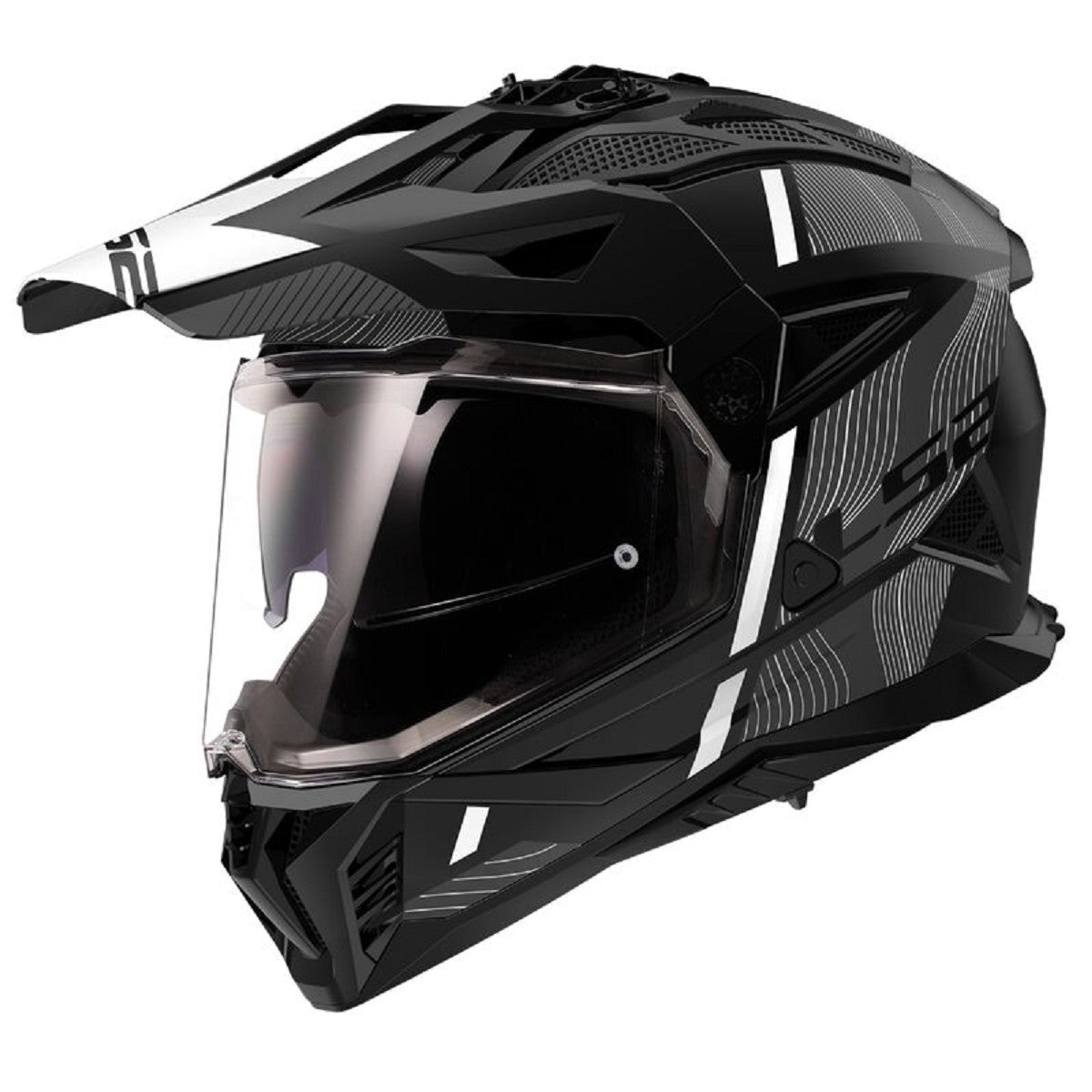 REF:CASCO LS2 MX702 PIONEER II HILL Matt Black WhiteCASCO LS2 MX702 PIONEER II HILL Matt Black White