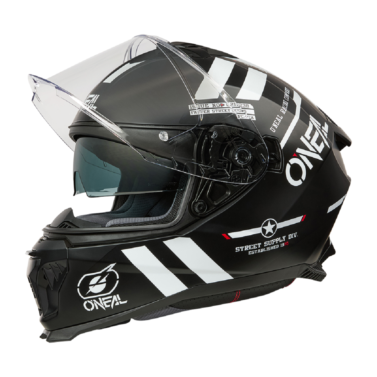 REF:CASCO ONEAL WARHAWK BLACK WHITE REDCASCO ONEAL WARHAWK BLACK WHITE RED