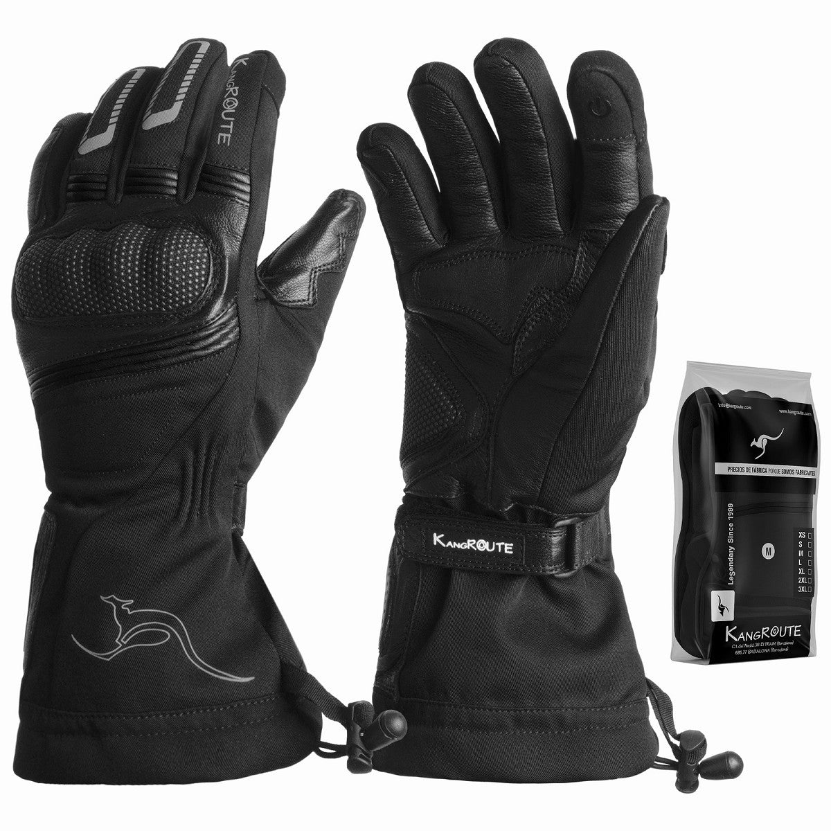 GUANTES DE MOTO INVERNALES DE PUÑO LARGO CON MEMBRANA IMPERMEABLE Y TÉRMICOS. (1)