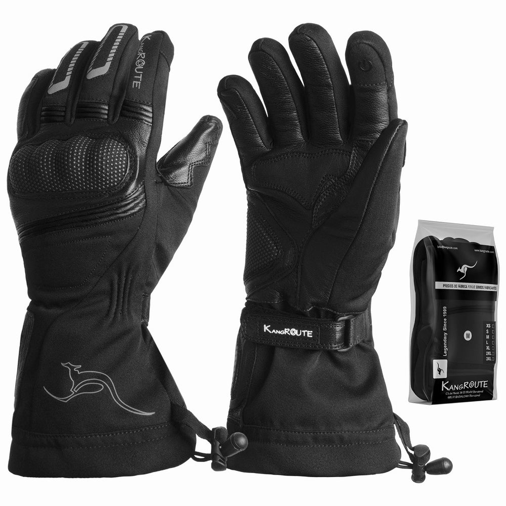 GUANTES DE MOTO INVERNALES DE PUÑO LARGO CON MEMBRANA IMPERMEABLE Y TÉRMICOS. (1)