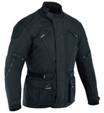 REF:GM111NEGRACHAQUETA DE MOTO 3/4 EN CORDURA CON PROTECCIONES C.E., IMPERMEABLE, UNISEX