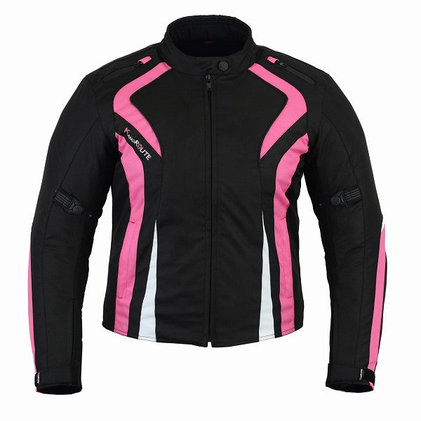 REF:ARTEMISA FUCSIA BLANCACHAQUETA CORDURA DE MOTO PARA CHICAS CON ESTILO MODERN FUCSIA