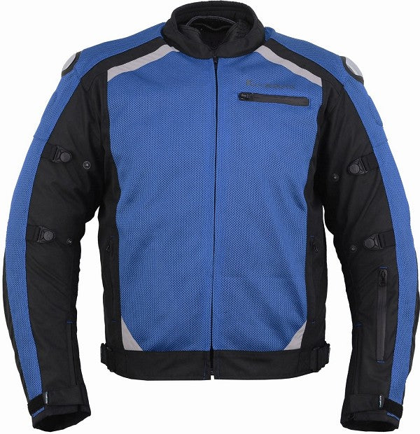 REF:Apolo Blue (Azul)CHAQUETA PERFORADA DE VERANO CON FORRO IMPERMEABLE Y DESMONTABLE