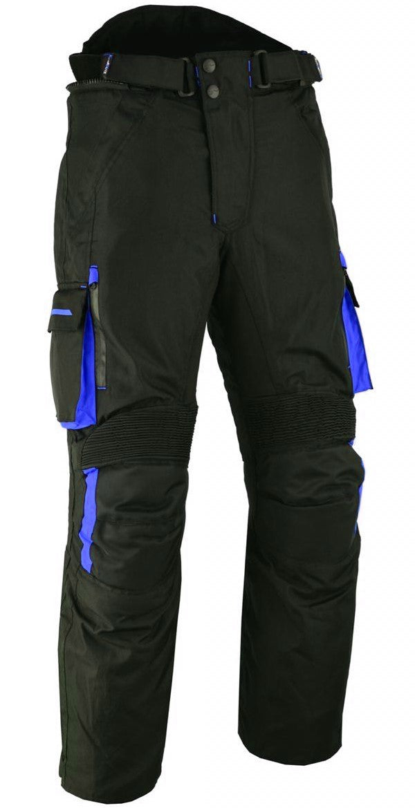 PANTALON DE MOTO EN CORDURA IMPERMEABLE, CORTAVIENTO Y PROTECCIONES CE (2)
