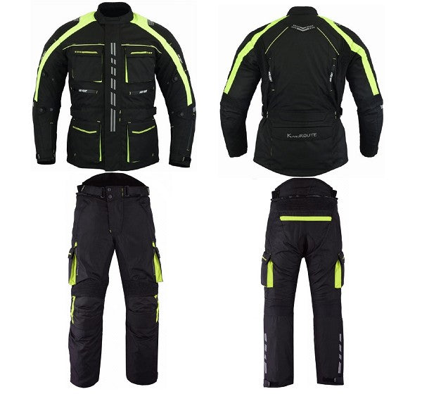 TRAJE DE CORDURA PARA MOTORISTAS EN DOS PIEZAS, IMPERMEABLE UNISEX (1)