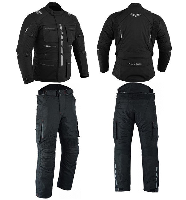 TRAJE DE CORDURA PARA MOTORISTAS EN DOS PIEZAS, IMPERMEABLE UNISEX (4)