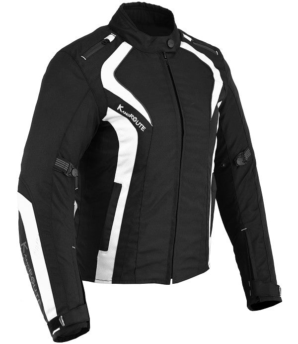REF:ARTEMISA BLANCA NEGRA KANGROUTECHAQUETA CORDURA DE MOTO PARA CHICAS CON ESTILO MODERNO