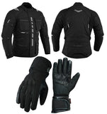 Winter Pack: 3/4 Jacket and Waterproof and Thermal Motorcycle Gloves (1)