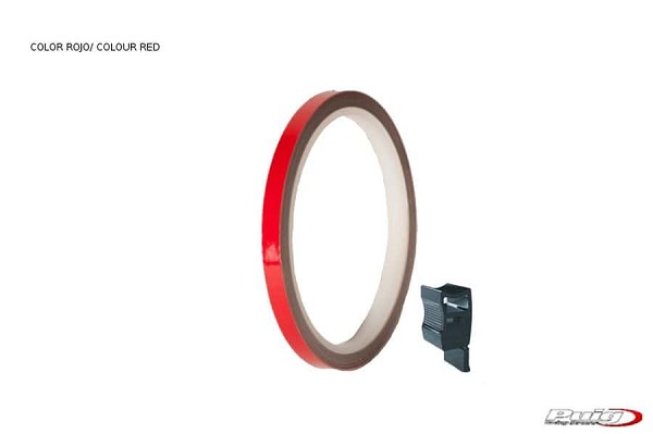 TIRAS PARA LLANTAS PUIG ROJO REFLECTANTE