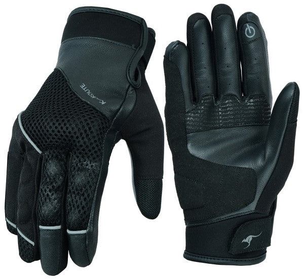 GUANTES DE MOTO EN PIEL Y MALLA PARA VERANO CON PROTECCIONES (2)