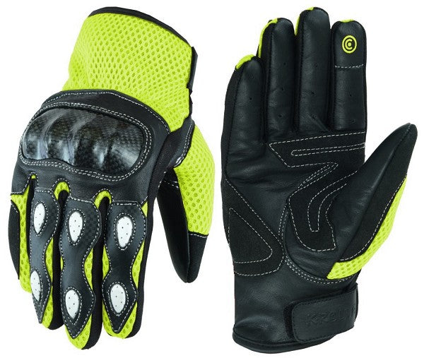 GUANTES DE VERANO PARA MOTORISTAS EN PIEL, MALLA Y FIBRA DE CARBONO (5)