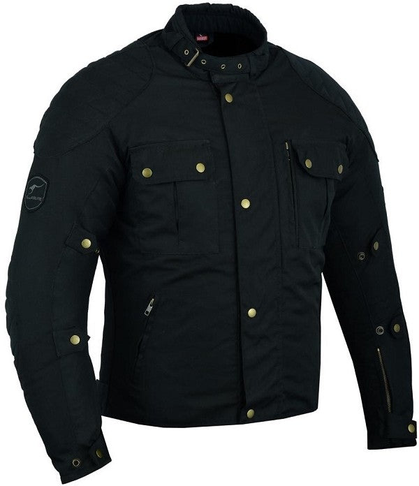 REF:URBAN STYLER NEGROCHAQUETA URBANA DE MOTO UNISEX EN TEXTIL IMPERMEABL, TÉRMICO CON PROTECCIONES C.E.