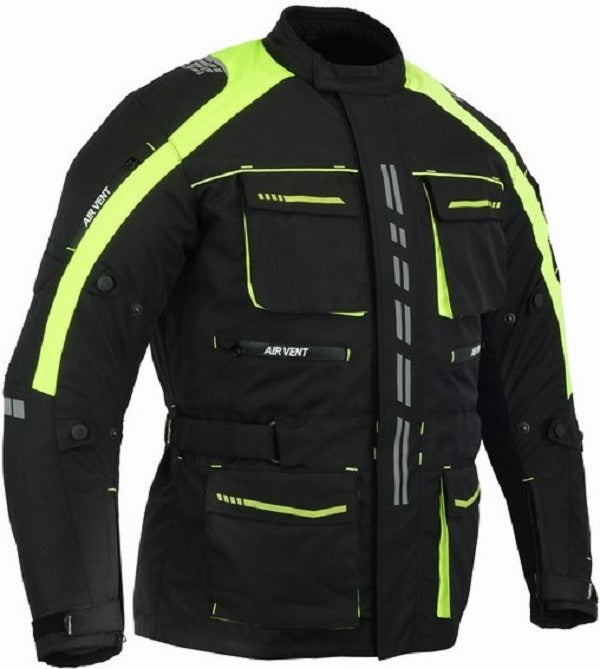 CHAQUETA DE CUERO CON PROTECTORES TPR TITANIO Y JOROBA AERODINÁMICA